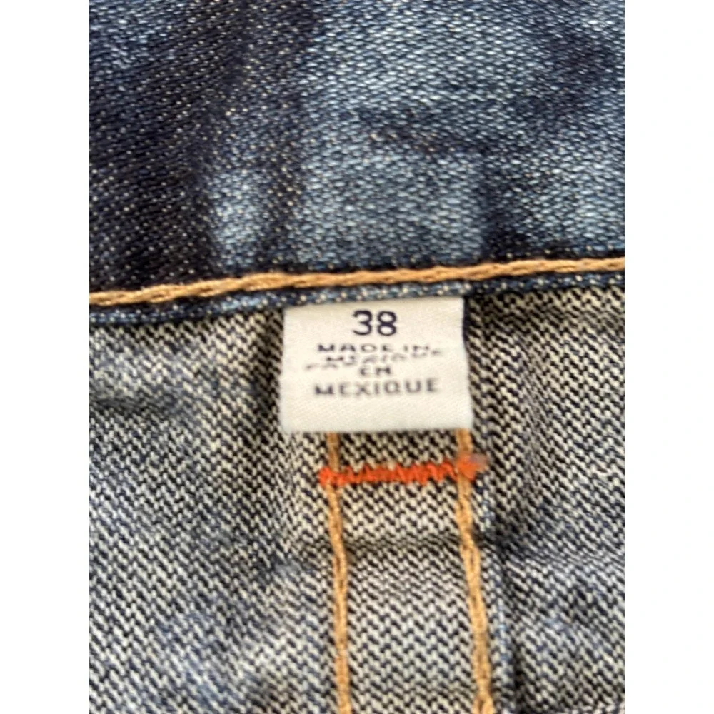 True‎ Religion Jeans Mens 38 Blue Skinny Flap Pockets Horseshoe Stitching Denim